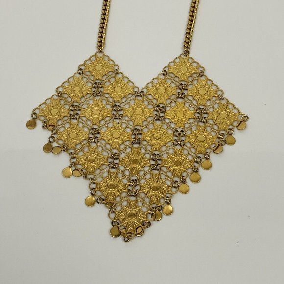 VINTAGE Gold Tone 1970s Vendome Necklace - Picture 8 of 9